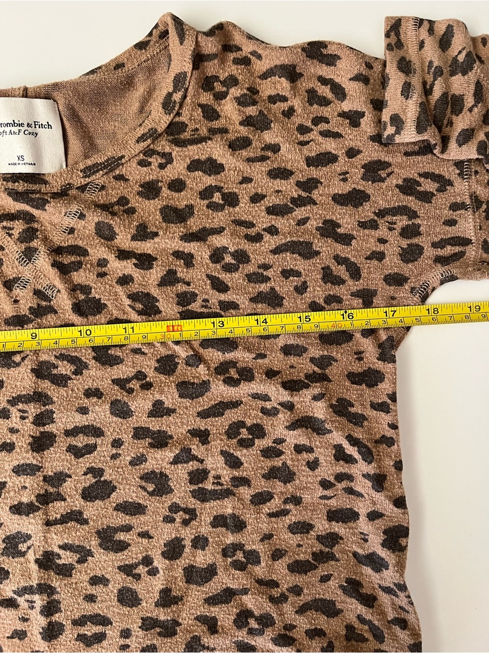Abercrombie & Fitch | Brown Leopard-Print Long Sleeve Top - Picture 6 of 7